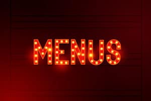 menus du cabaret la cour royale Hyères Var, Dîner Spectacles