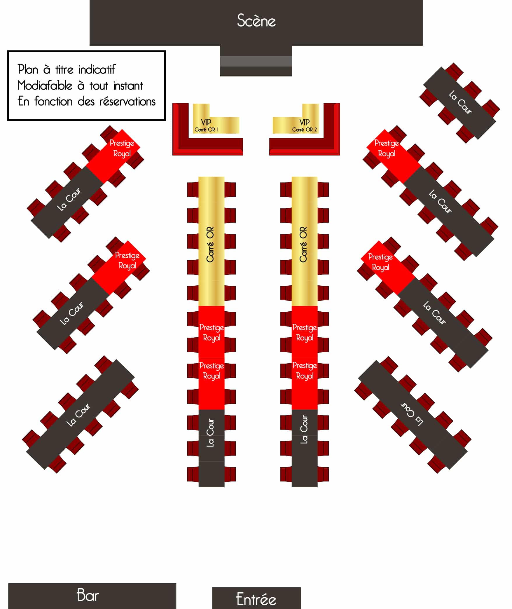 Plan Salle cabaret Hyères