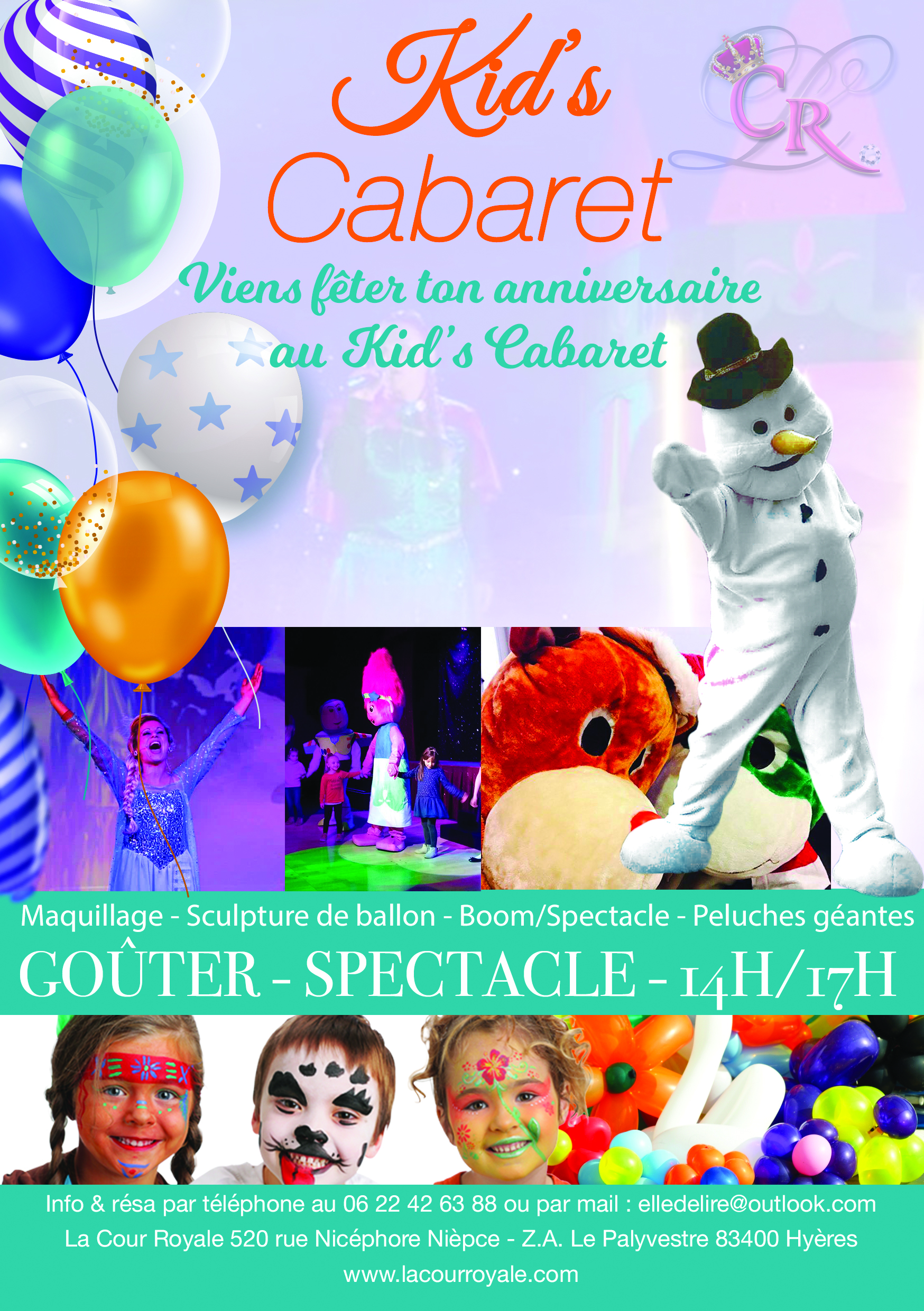 UN VÉRITABLE SPECTACLE MUSIC HALL POUR LES ENFANTS AU CABARET LA COUR ROYALE HYERES VAR