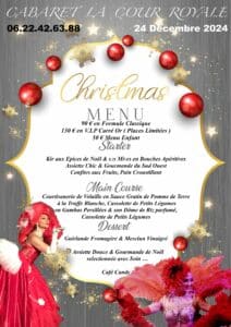 Menu de Noel 2024 cabaret hyeres