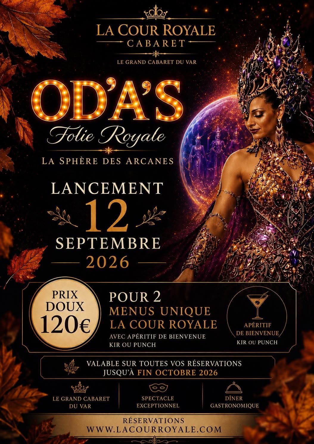 offre automne 2026 cabaret la cour royale Hyères offre automne 2026 cabaret la cour royale Hyères