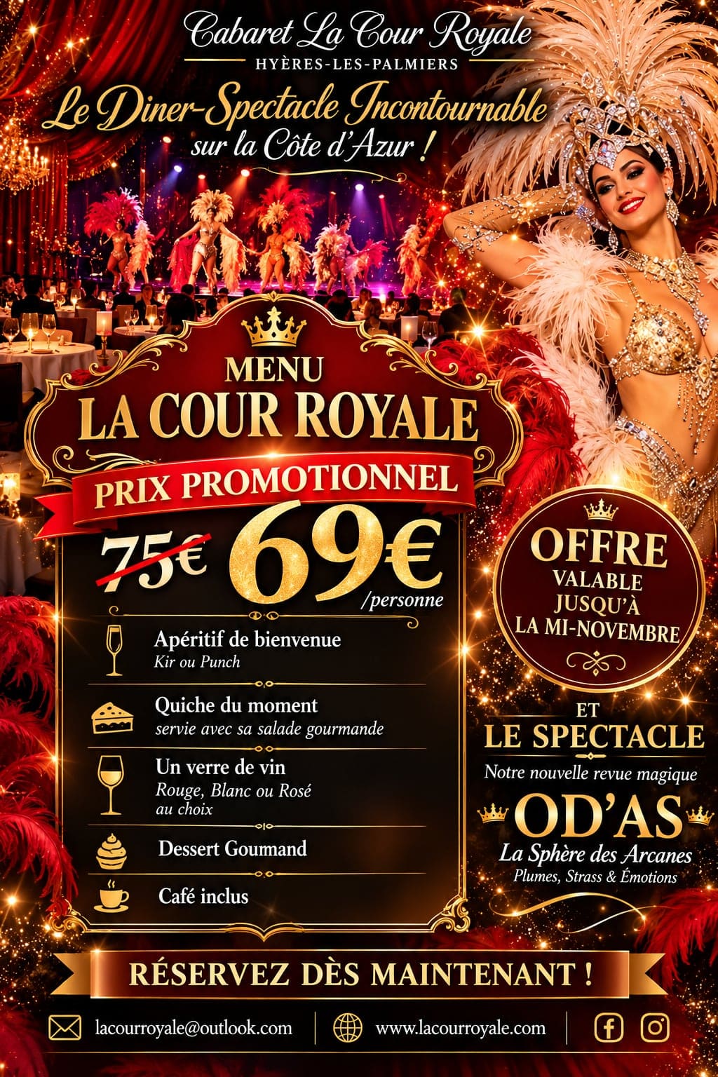 promotion la cour menu cabaret promotion la cour menu cabaret